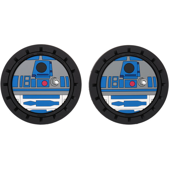 Plasticolor R2-D2 Automotive Cup Holder Coasters, Blue, White, 2 Pack