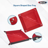 BCW  8 in. LX Square Dice Tray, Red