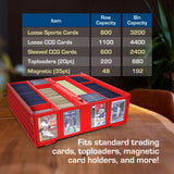BCW SUPPLIES: 3200-CT CARD BIN RED (1-CCB-3200-RED)