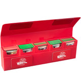 Monster Magnetic Hydra Five Deck Mega Storage Box (Red) - with 5 Removable Deck Sleeves - Compatible with Yugioh, MTG, Magic The Gathering, Pokemon & More - Great Christmas Gift