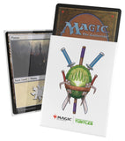 MTG TMNT Art Sleeves - Turtle Planeswalker Symbol