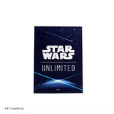 Star Wars: Unlimited Official Accessory Space Blue Double Sleeving Pack (61 Art Sleeves +1 Clear Sleeve)