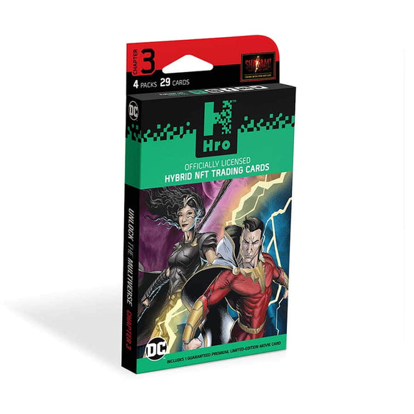 [SPECIAL ORDER] Hro DC Unlock the Multiverse Chapter 3: Shazam! 4-Pack Premium Hybrid NFT Trading Cards