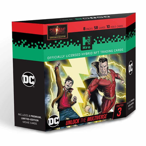 [SPECIAL ORDER] Hro DC Unlock the Multiverse Chapter 3: Shazam! 8-Pack Premium Hybrid NFT Trading Cards