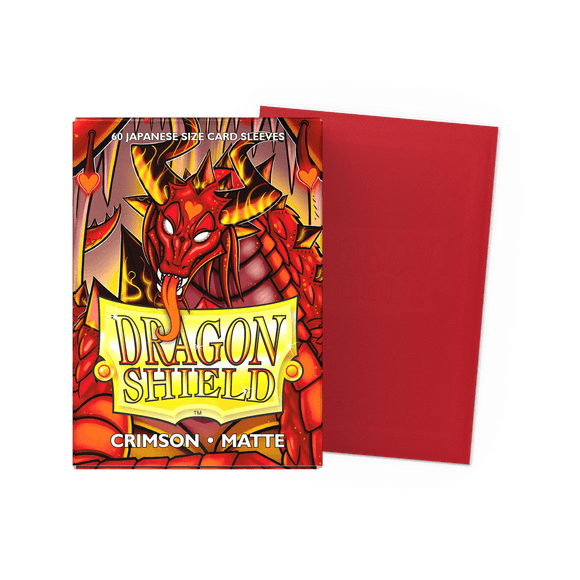Dragon Shield Sleeves: Crimson - Matte Sleeves - Japanese Size (60)