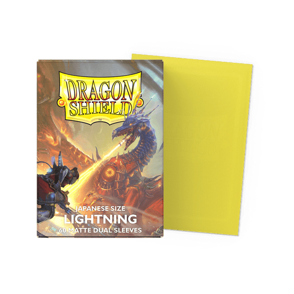 Dragon Shield Sleeves: Lightning - Matte Dual Sleeves - Japanese Size (60)