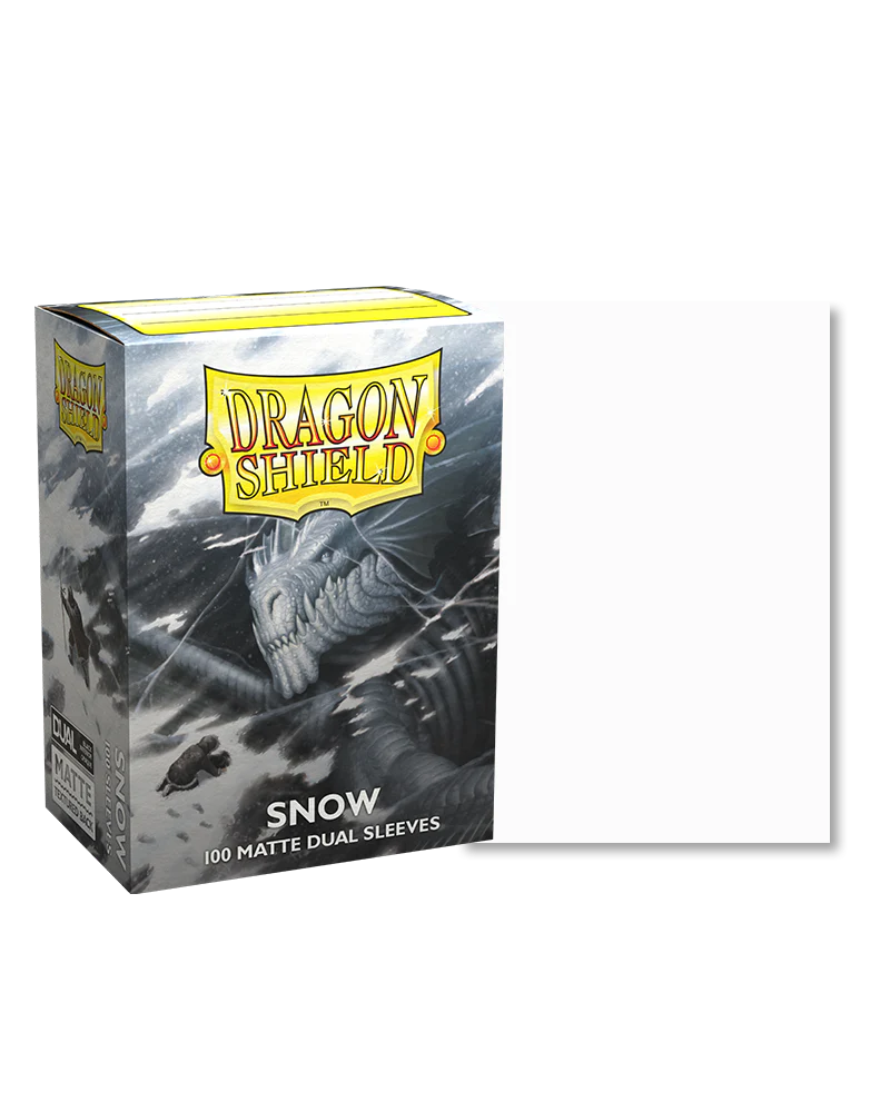 Dragon Shield Dual Sleeves: Snow (Box Of 100)