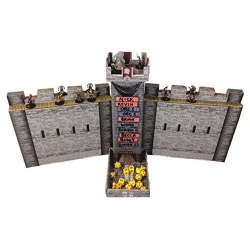 Role 4 Initiative R4I44003 5 x 7 in. Castle Keep Dice & 12 in. Tower DM Screen Bundle