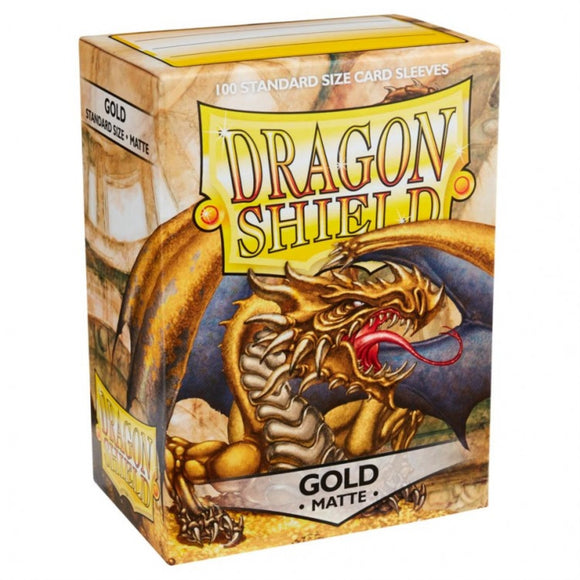 Dragon Shield Sleeves: Matte Gold (Box Of 100) (image)