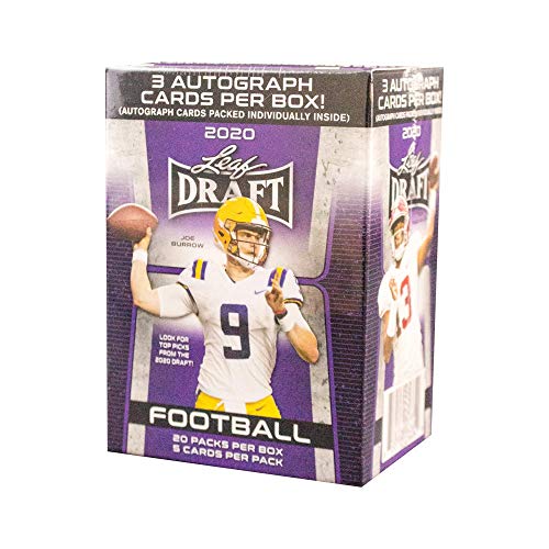 NFL 2020 Draft Football Trading Card HOBBY BLASTER Box (20 Packs, 3 Autographs!)