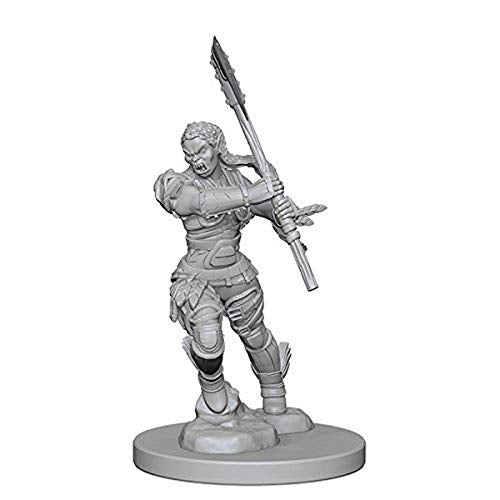 WizKids WZK72614 Pathfinder Deep Cuts Half-Orc Female Barbarian W1 Miniature