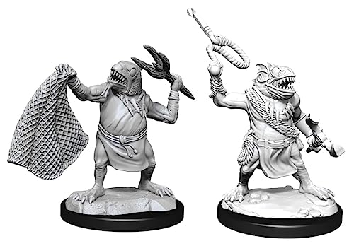 WizKids WZK90246 D&D Nolzurs Marvelous Unpainted Kuo-Toa & Kuo-Toa Whip W14 Miniature