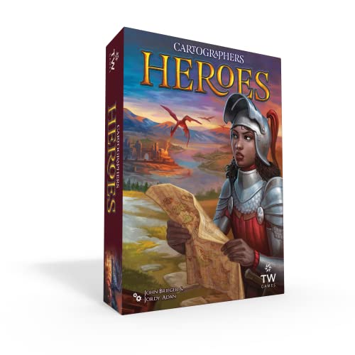 Thunderworks Games: Cartographers Heroes - Roll Playing Game, Ages 10+, 1+ Players, 30-45 Min Game Play