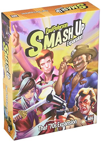 Smash Up: That 70s Expansion - Stand Alone Expansion (2 Players)  Or Combine With Other Smash Up Titles (4 Players) - Alderac Entertainment Group (AEG), Ages 14+, 2 Players, 45 Min