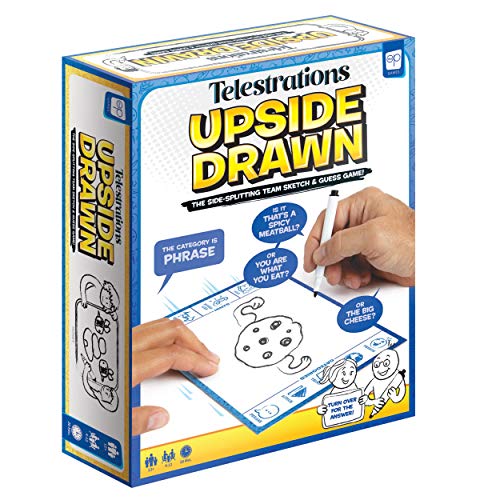 Telestrations® upside Drawn Party Game for 4-12 Players, Ages 12 and up