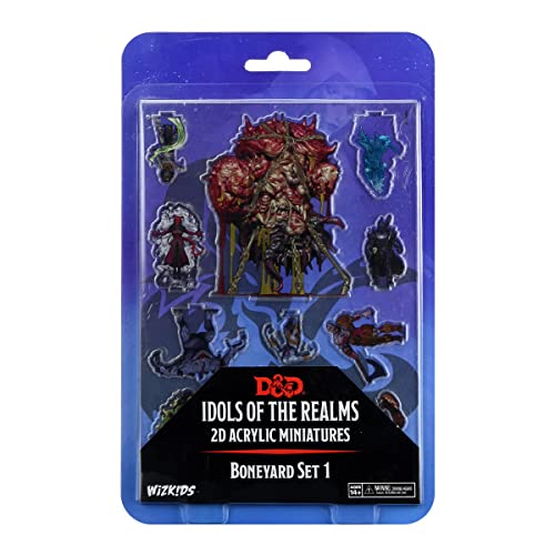 D&D Idols of the Realms: Boneyard: 2D Set 1 - Assorted Acrylic Miniatures. Dungeons & Dragons