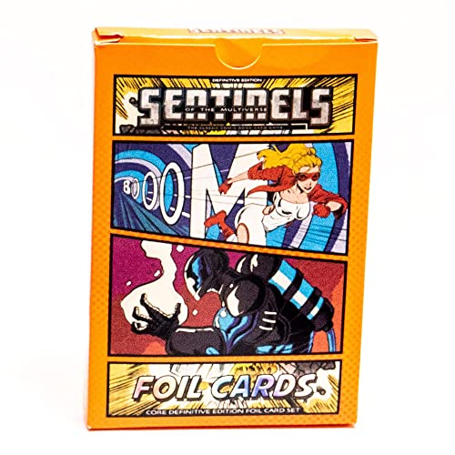 Sentinels Of The Multiverse: Definitive Edition - Foil Pack 1 - Includes 42 Double Sided Character Cards, RPG Accessory
