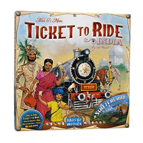 Ticket to Ride: India and Switzerland Map Expansion Game for Ages 8 and up, From Asmodee
