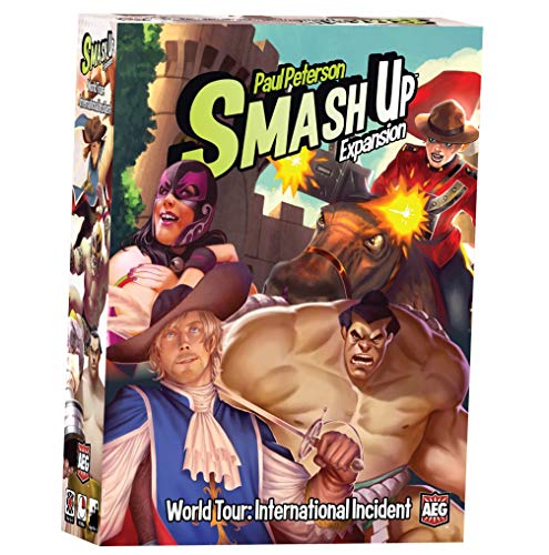Smash Up: World Tour: International Incident - Stand Alone Expansion Or Combine With Other Smash Up Titles - Alderac Entertainment Group (AEG), Ages 14+, 2-4 Players, 45 Min