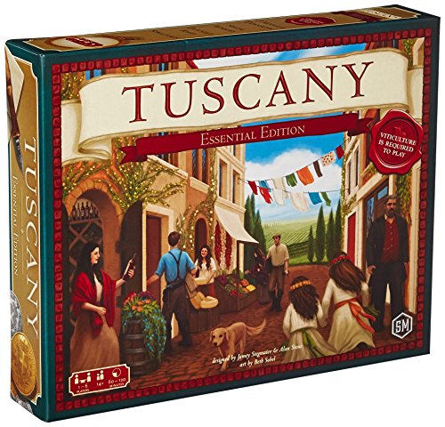Tuscany: Essential Edition - Expansion to Viticulture Board Game, Ages 14+, 1-6 Players, 60-120 Minutes