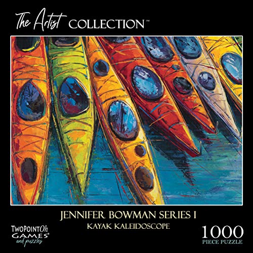 Kayak Kaleidoscope 1000 Piece Boat Jigsaw Puzzle - The Artist Collection featuring Jennifer Bowman