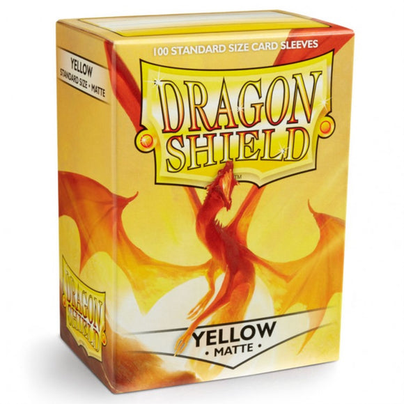 Dragon Shield Sleeves: Matte Yellow (Box Of 100) (image)