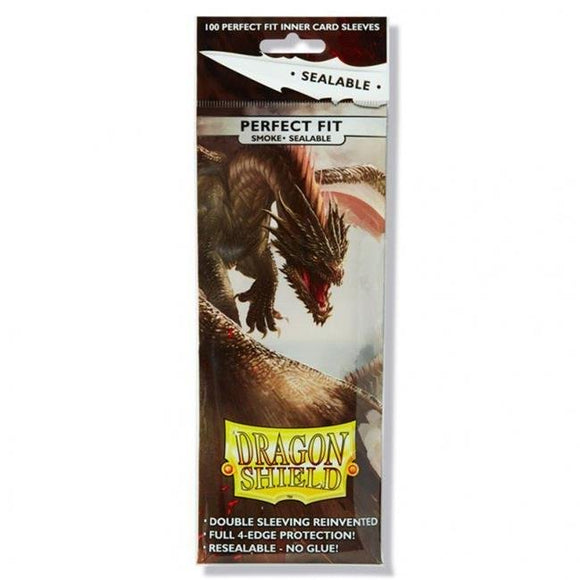 Dragon Shields - Perfect Fit Sealable 100Ct Pack - Smoke (image)