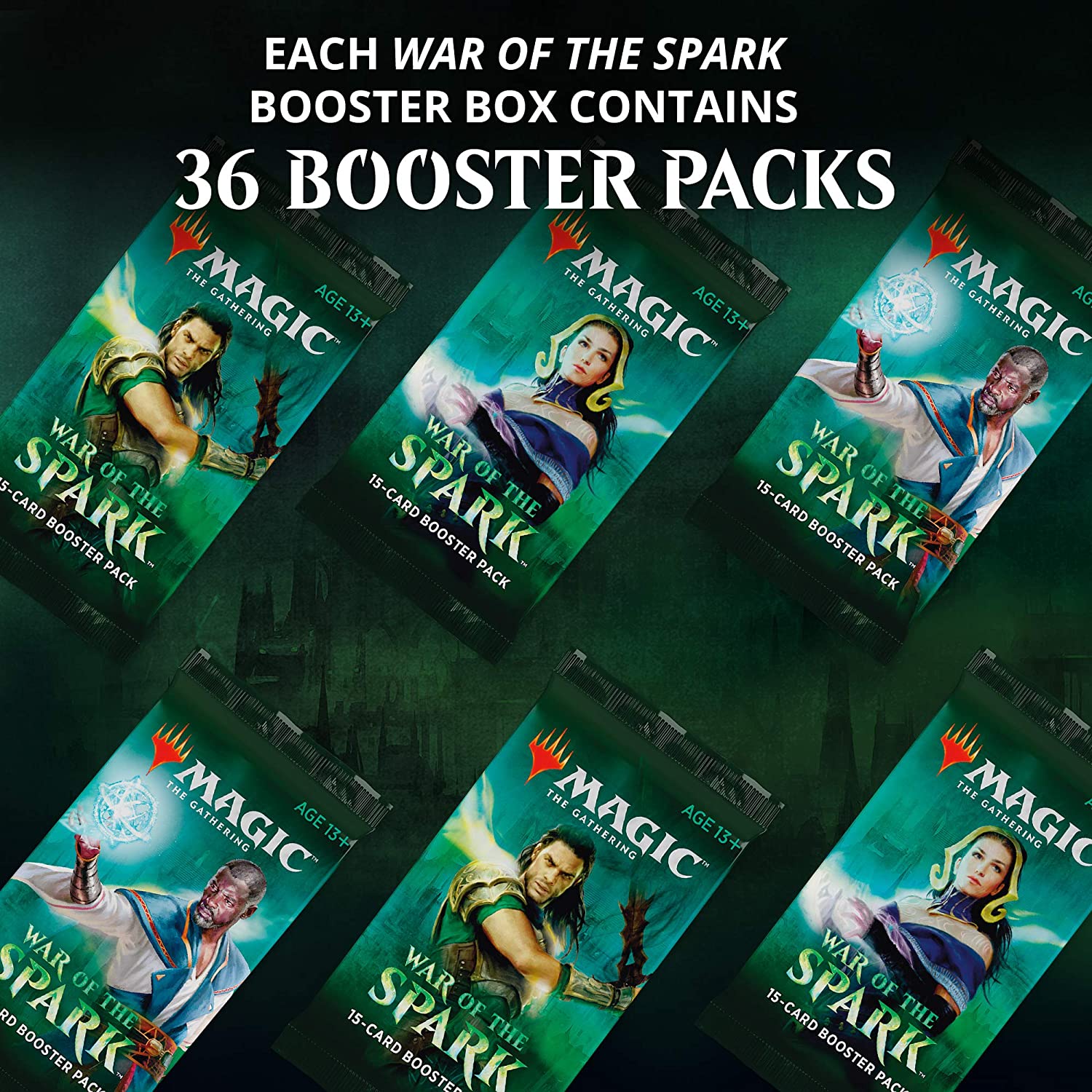 mtg 36 pack booster box Magic the Gathering: War of the Spark Booster Box