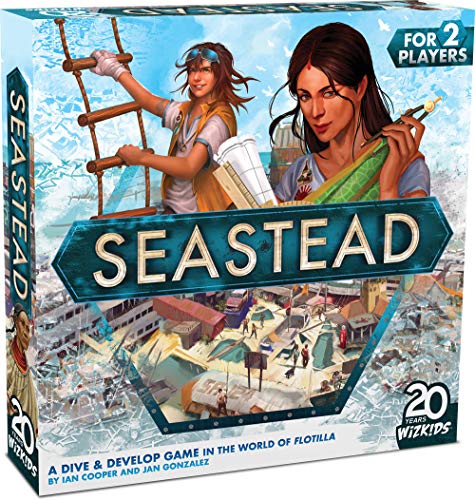 Seastead - WizKids, Dive & Develop Game, Ages 12+, 2 Players, 30 Min