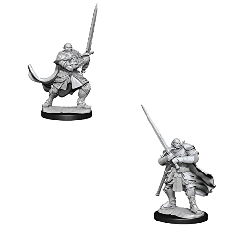 WizKids WZK90307 Dungeons & Dragons Nolzus Marvelous Unpainted - Half-Orc Paladin Male W15 Miniature Game - 2 Count