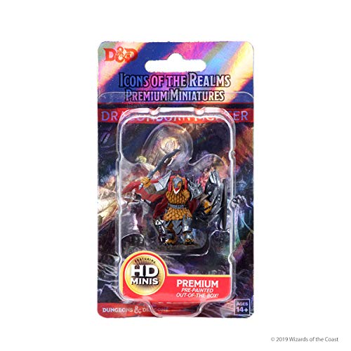 WizKids WZK93004 Dungeons & Dragons Icons of the Realms Premium Dragonborn Male Fighter Miniatures