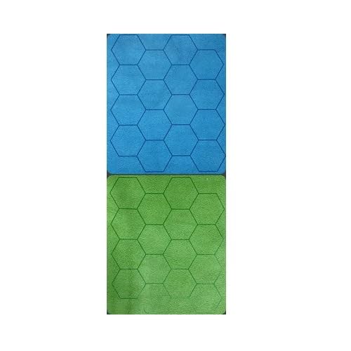 Chessex Manufacturing CHX97665 1 in. Reversible Hexes Megamat Board Game, Blue & Green