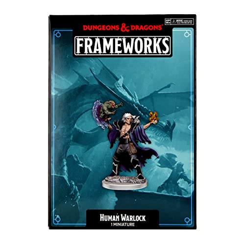 WizKids WZK75039 Male Dungeons & Dragons Frameworks Wave 1 Human Warlock Miniatures