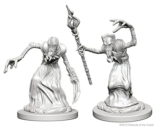 WizKids WZK72566 Dungeons & Dragons Nolzurs Marvelous Unpainted Mindflayers W1 Miniature