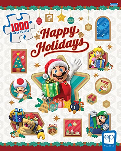 USAopoly Super Mario Happy Holidays Puzzle 1000-Piece Jigsaw (USAPZ005676)