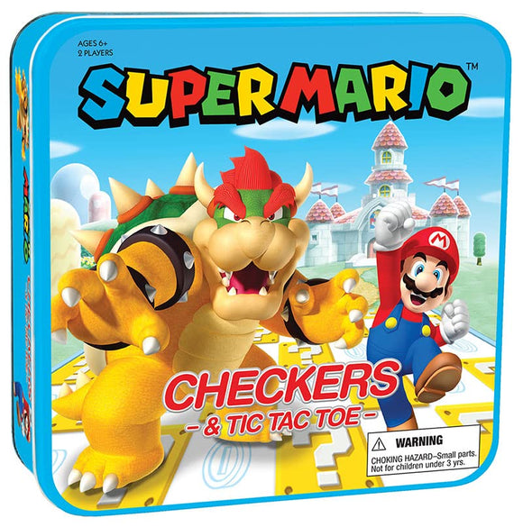 Super Mario Checkers & Tic-Tac-Toe Collector's Game Set