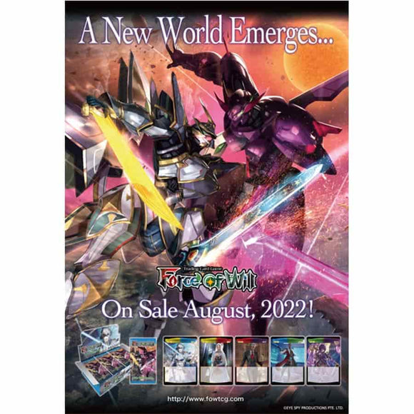 FORCE OF WILL CCG: HERO CLUSTER BOOSTER 01: A NEW WORLD EMERGES (36CT) - 4580578403411